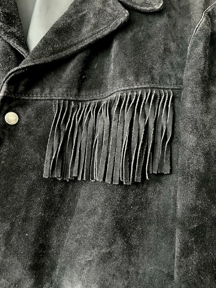Schott Western Jacket Fringe Tassel 42 Black - Image 2 of 4