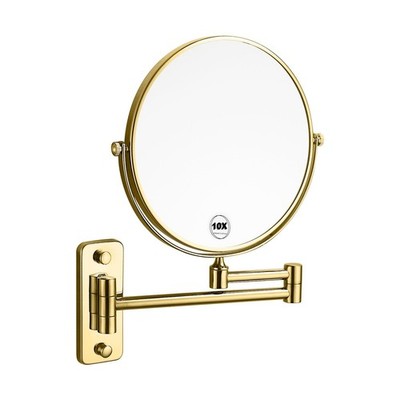 Gold 1x10x Double Sided Magnifying Bathroom Makeup Mirror 360 Degree Swivel M...