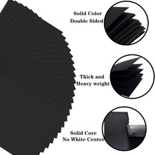 Black Card, A3 Card 250GSM Thick Card Stock for Cards Making, Scrapbook, Office