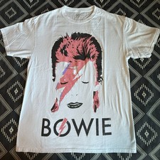 DAVID BOWIE Stardust Licensed Glam Rock T-Shirt 2022. LARGE Bowie 75 Preowned NV