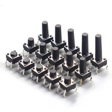 6 6 4.3-15mm Momentary Tactile Push Button Switch Mini Micro Small PCB Mounted