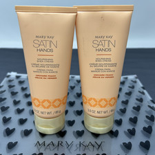 Lot of 2 Mary Kay Satin Hands Orchard Peach Hand Cream Full Size 3 oz