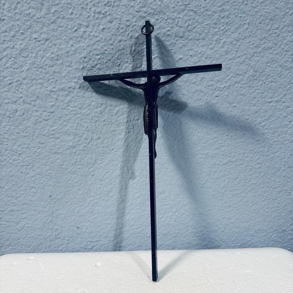 Vintage Brass And Pewter Jesus Christ on the Cross INRI? Crucifix 
