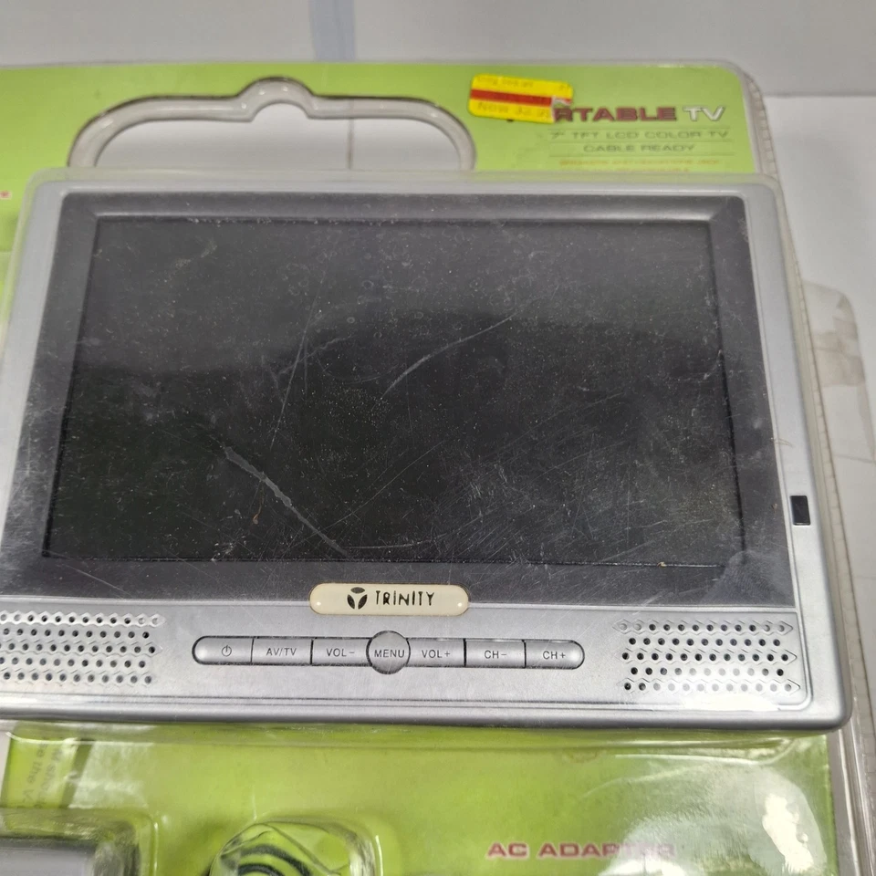 Trinity 7" Portable LCD TV – Color TFT – Tested – Never Used – Compact AV Bundle - Image 2 of 4