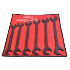 6pc Jumbo Sae Raised Panel Black Oxide Angle Wrench Tool Set Heat-treated B0541 6pc Jumbo Sae Raised Panel Black Oxide Angle Wrench Tool Set Heat-treated B0541
