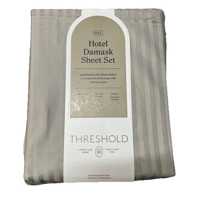 Threshold 400 Thread Count Cotton Sateen Damask 6-Piece Sheet Set