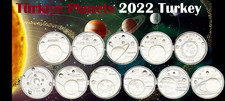 Turkyie coin 1 Kuru 2022 Planets Sun Venus Earth Mars Jupiter Pluto Turkey Uran