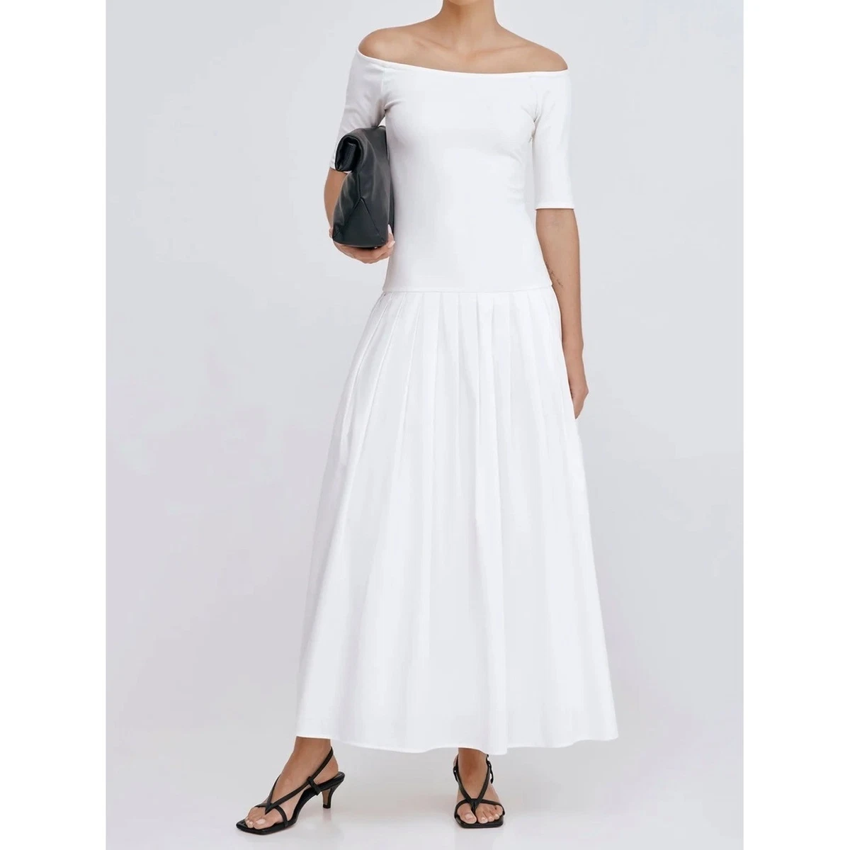 new york and company dresses & White for Women for sale new york and company formal dresses Rare London satin ruched Neckline: Strapless straight neckline perfect for special occasions Size:15 Medium