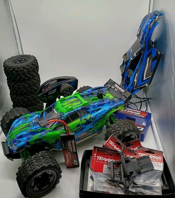 Traxxas Rustler Vxl 4x4 Velineon RTR,  Bodies, Lights, Battery, Charger, +More!