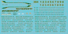 N Scale - Generic Sheriff Vehicle Decals Green