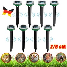 Maulwurfschreck Maulwurf Vertreiber Wühlmaus Abwehr Solar Ultraschall 2/8 Pack