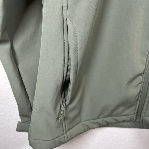 Magellan Outdoors Men's Sz L Polyester Softshell Fleece Lined Olive Green Jacket image 5