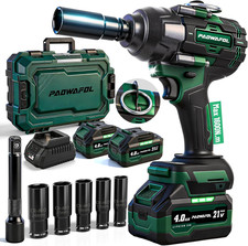 2026 Impact Wrench 1180Ft-Lbs(1600N.M), 1/2" Impact Gun with 2X4.0Ah Battery, 21