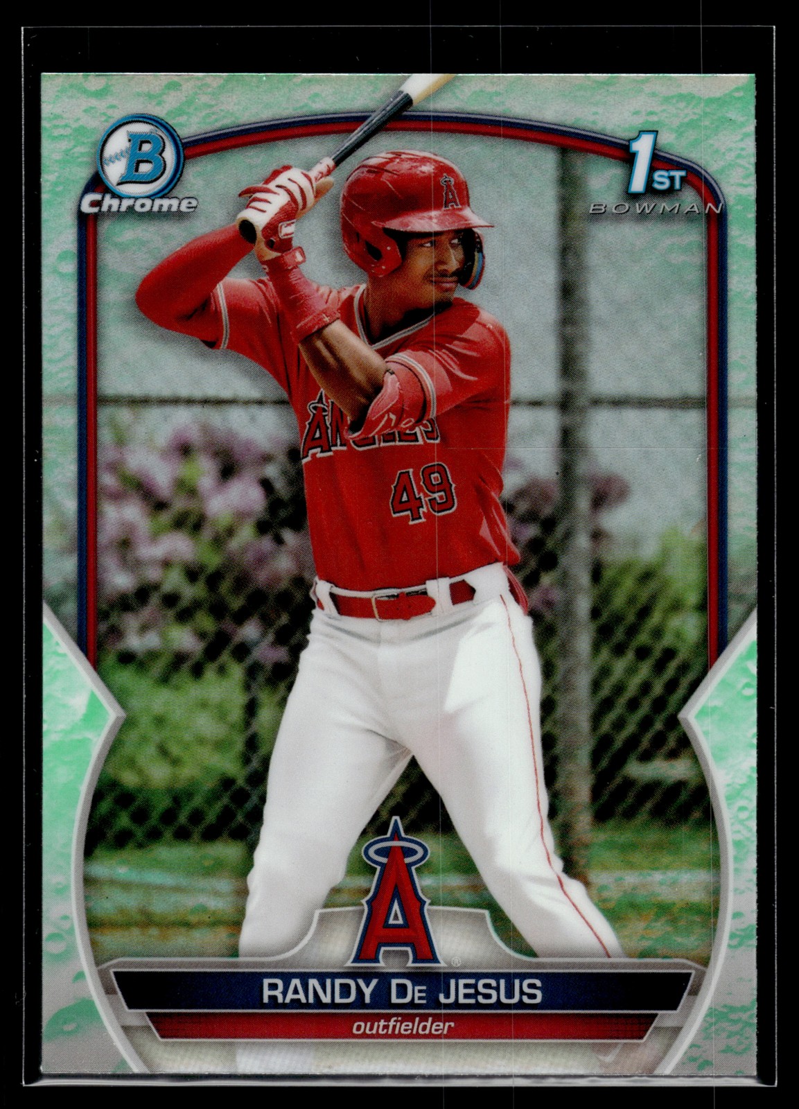 Randy De Jesus 2023 Bowman Chrome Lunar Glow Refractor Card #BCP-19