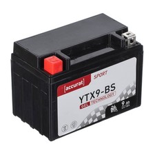 Motorradbatterie YTX9-BS Gel 12V 9Ah Roller Batterie Motorrad Moped Motorroller