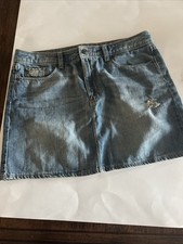Gap Women s Vintage Denim Mini Low Y2K Rise Blue Skirt SZ 10/30