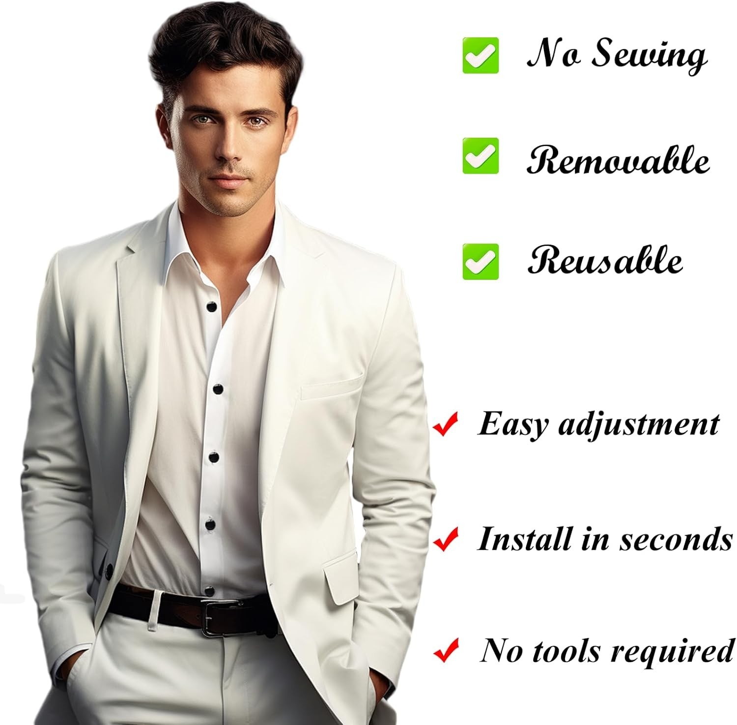 30 Sets 10mm No Sew Black Pearl Buttons Brooch Pins Pearl Rivets No Tools Det...