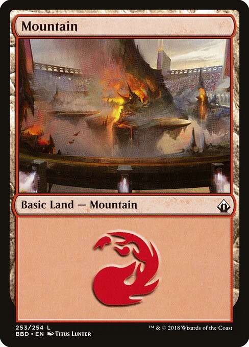Mountain Foil Battlebond 253 NM MTG