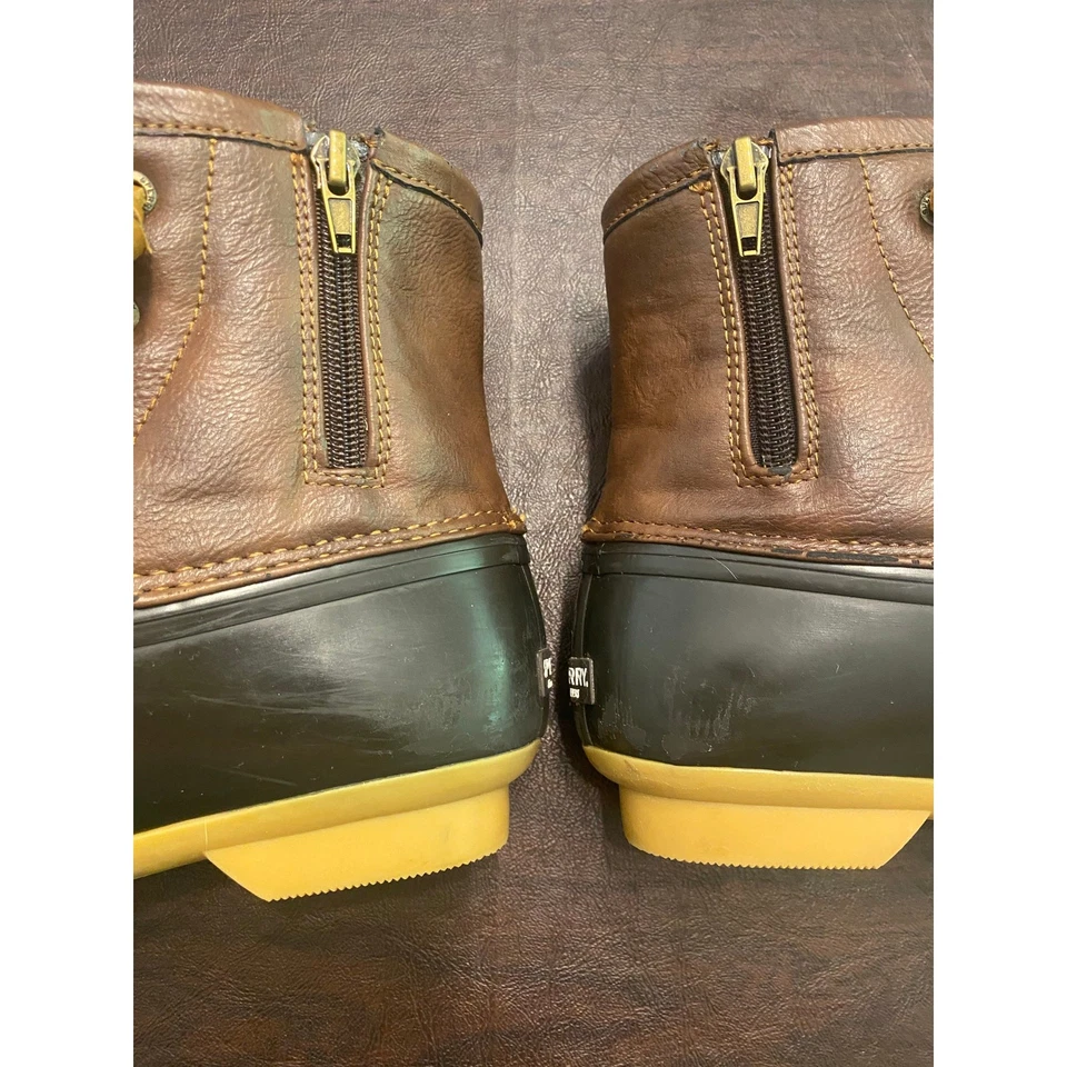 Botas Sperry Pato Agua Salada Niñas Talla 5 EUR 37 Cuero Marrón Impermeables Invierno Foto 4 de 4