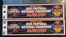 2010 Football National Champions Auburn Tigers Tostitos BCS 2011 Stickers