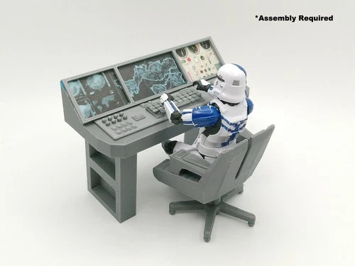 1:18 Scale Blue Computer Display Set for 3.75" or 4" Star Wars Kenner Hasbro Fig