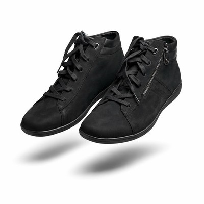 Hartjes XS Ankle Boots Women 8.5W Black Leather Lace-Up Zip Comfort Shoes