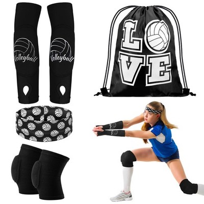 Yinder 4 Pcs Volleyball Accessories Include Volleyball Knee Pads Volleyball Arm