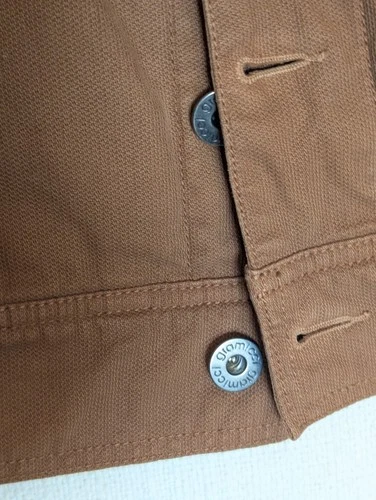 Gramicci Canvas Coat Button Up Brown X- Large  Plaid Flannel Lining Pockets image 7