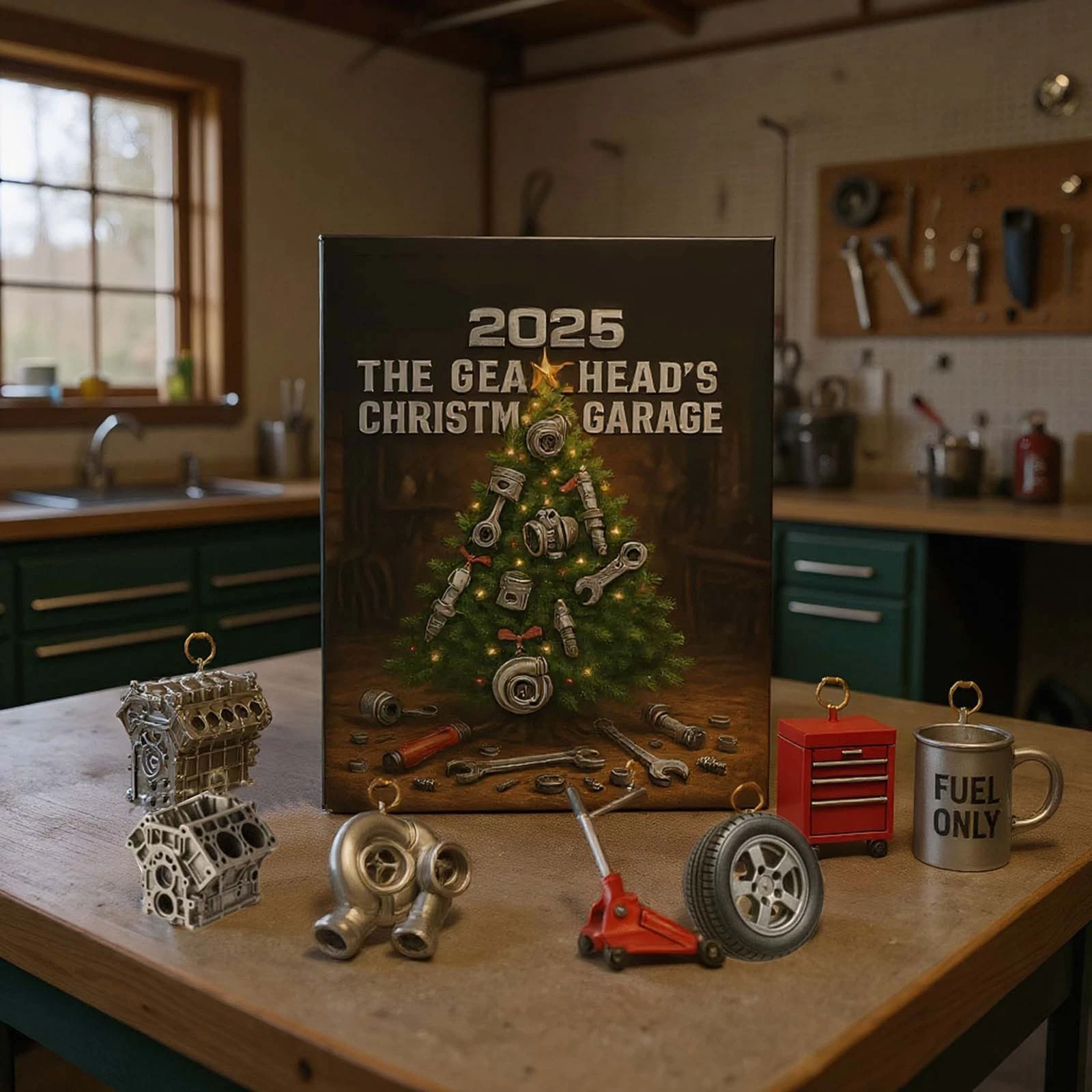 Advent Calendar 2025 For Car Lovers 24 Days Mini 2D Acrylic Tools And Parts