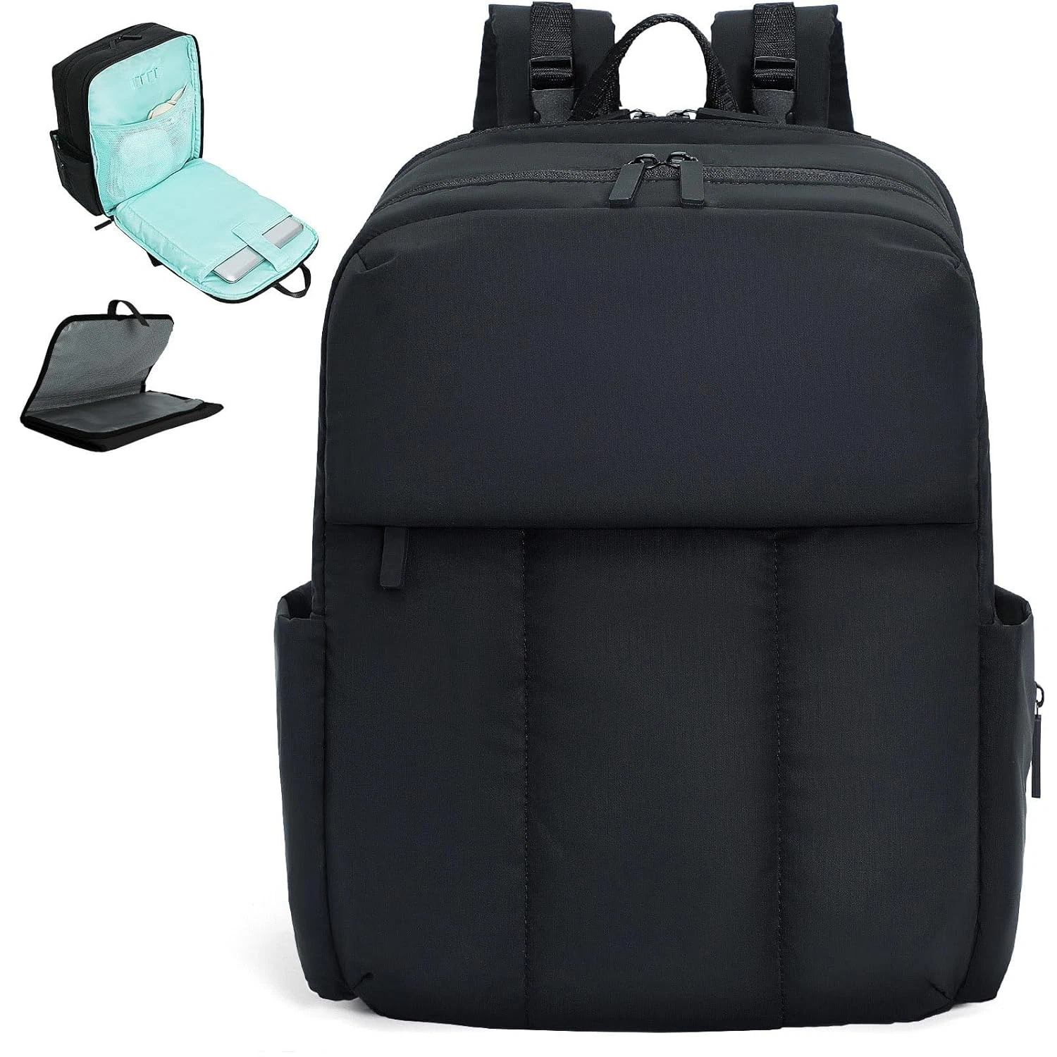 Diaper Bag Backpack - Extra Large Puffer Diaper Bag - Neoprene Diaper Bag Quilte