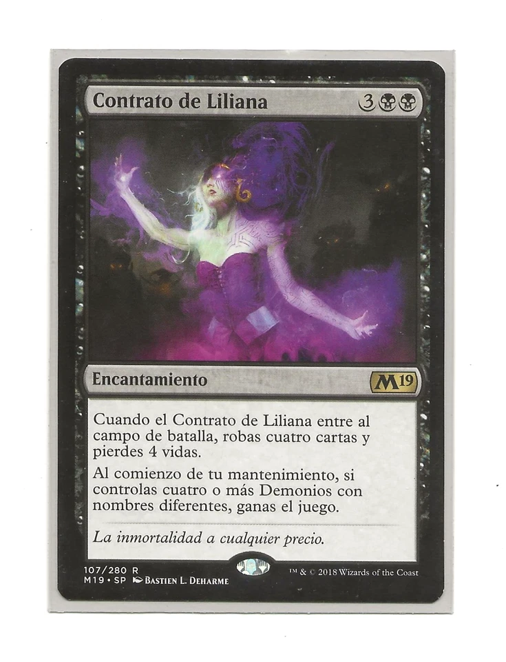 LILIANA'S CONTRACT Magic Core 2019 NM Spanish MTG M19 - Imagen 1 de 1