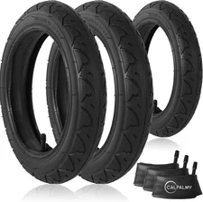 CalPalmy 12.5'' Front and 16'' Back Stroller Wheel Replacement Tubes and Tires