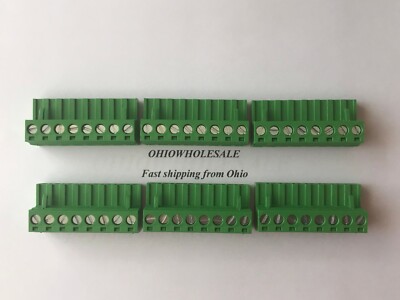 Lot of 6 - 8 pin 5.08mm Phoenix Contact Connector PCB Terminal Block