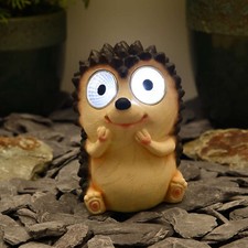Solar Powered Light Up Big Eyes Hedgehog Ornament Garden Decoration Led Light