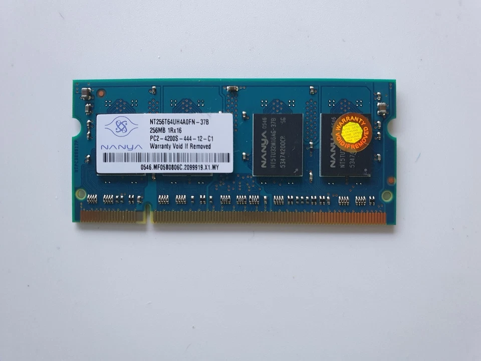Acer Aspire 4060 RAM Memory 256MB DDR2 PC2-4200s Nanya NT256T64UH4A1FN-3C - Image 2 of 4