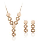 <!--F#f_0--> ITALINA 18K ROSE GOLD PLATED & GENUINE CLEAR CUBIC ZIRCONIA JEWELLERY SET <!--F/-->
