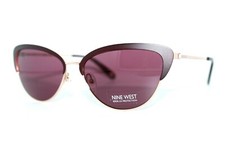 NEW NINE WEST NW128S 515 BURGUNDY AUTHENTIC SUNGLASSES WOMENS FRAMES 56MM W/CASE
