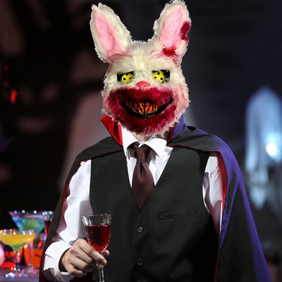 Horror gruselige Hasen-Kaninchen-Killer-Maske für Halloween, Cosplay, Party, Ko