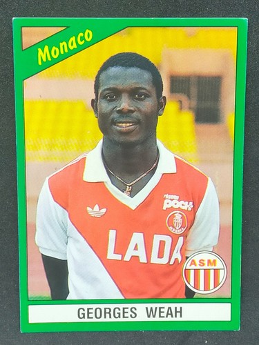 George Weah Rookie Card 1989 As Monaco Fiche Mondial Collection