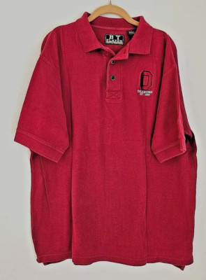 Vintage Oklahoma Sooners Mens shirt polo short sleeve BT Player 80s sz L