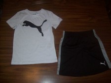 Little Boys PUMA Shirt  Shorts Outfit Sz 5 New NWT MSRP 34 - White/Black A1 