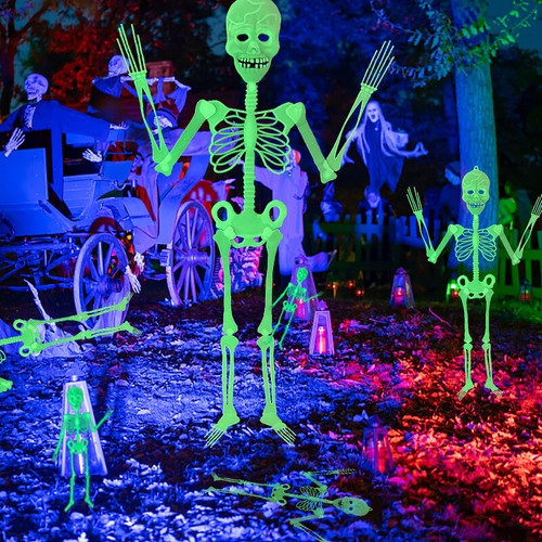 Luminous Skeleton Body Horror Halloween House Tricky Props Scary Outdoor Decor - Picture 14 of 17