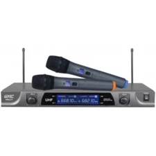 Power Pro Audio 2 Channel UHF Wireless Hand Held Microphone Mic System