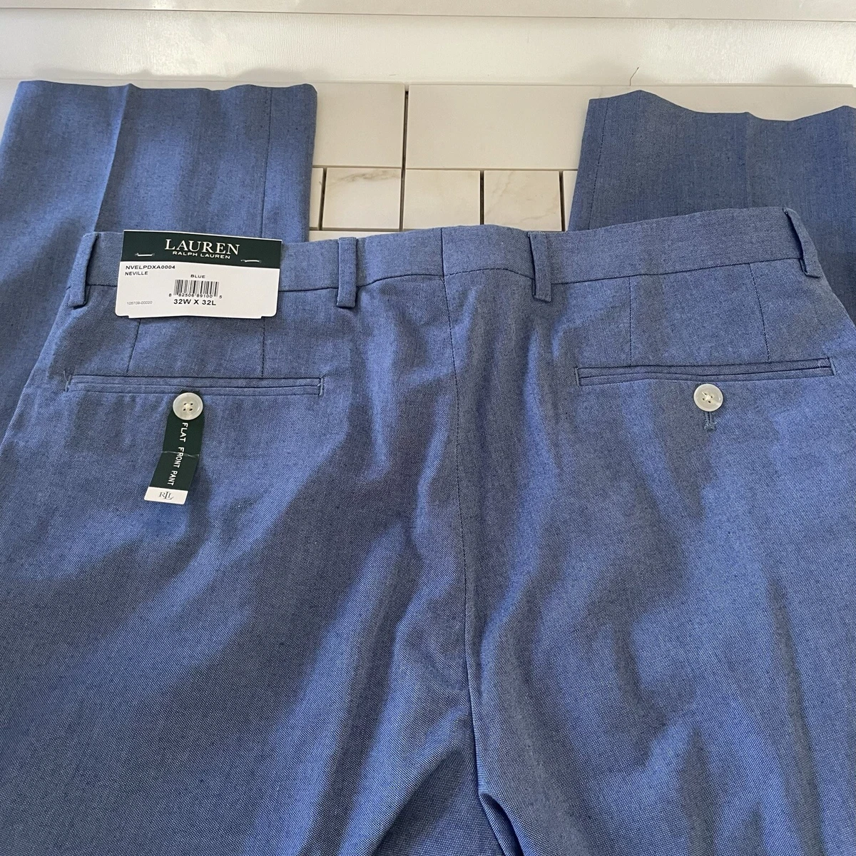 Lauren Ralph Lauren Neville Pants Mens 32x32 Flat Front Blue