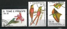 Animaux Oiseaux Saint Thomas et Prince 1989 (39) Yvert 943 à 945 oblitérés used