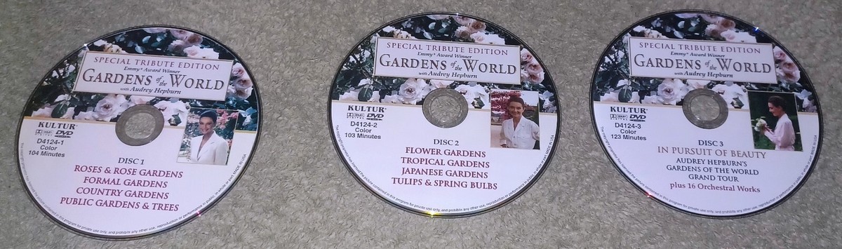 Gardens Of The World With Audrey Hepburn DVD 3 Disc Box Set