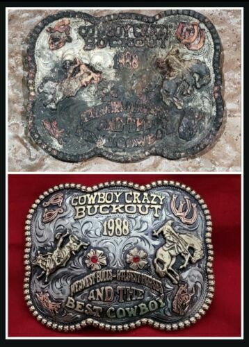 Sterling Silver Belt Buckle vintage Turquoise Vidal Aragon Sterling Silver Belt Buckle vintage Turquoise Vidal Aragon