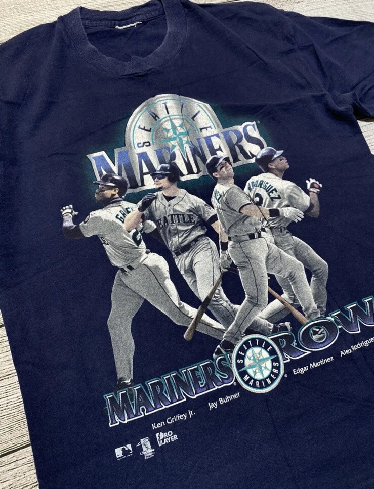 FILA Maglietta vintage Ken Griffey Jr MLB Seattle Mariners taglia M Mariners Row Player professionale