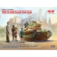 Icm 35338 Fcm 36 With French Tank Crew 1/35
