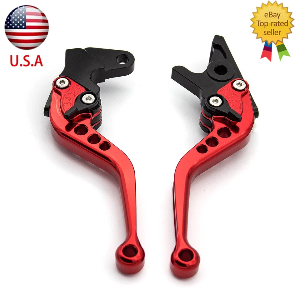 Juego de empuñaduras de embrague de freno cortas CNC para Yamaha FZR600 Genesis RH 1994 1995 Foto 2 de 4